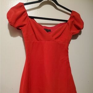 Majorelle Red Mini Dress